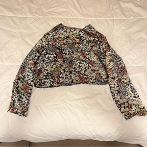 H&M Silky Floral Print Blouse